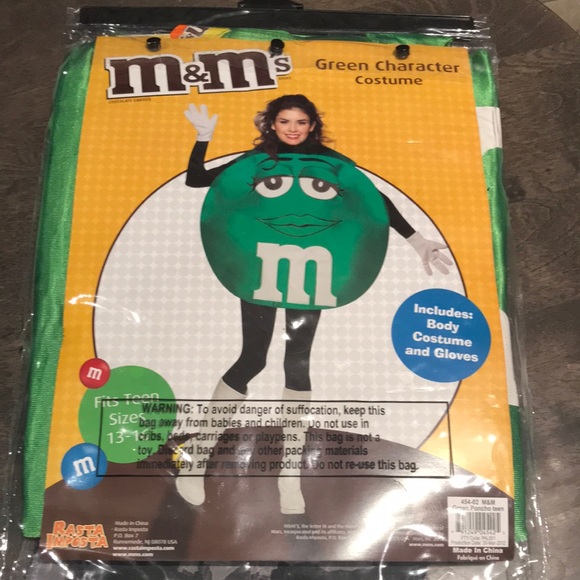 Spirit M&M Green Character Costume with Vintage Leather Knee High White Boots - Picture 2 of 6